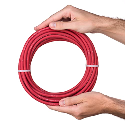 Ewcs 6 Gauge Premium Extra Flexible Welding Cable 600 Volt - Red - 25 Feet - Made In The Usa #TOP3