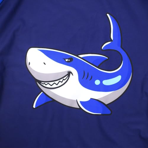 Image of Kids Short Sleeve Sunsuit Swimwear Boys Two Piece Rash-Guard-Sets Dinosaur Pattern