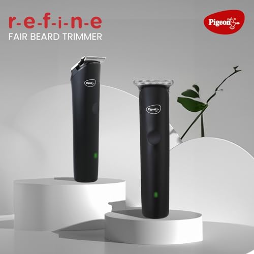 Image of Pigeon Fair Beard IPX6 Trimmer for Men| Stainless Steel Blade| Rechargeable, USB C type Charging| Waterproof| 1.5 HR runtime| 1.5 HR charge time | 2 Years Warranty