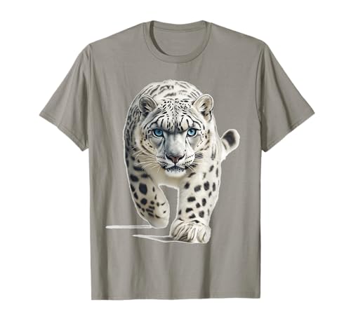 El leopardo de las nieves mira fijamente al leopardo de las nieves acecha al feroz leopardo de las nieves Camiseta
