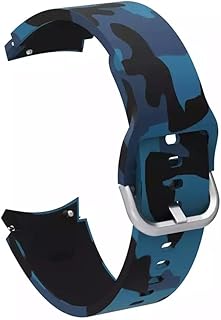 20mm Silicone Strap for Samsung Galaxy Watch 4-46mm 42mm (Army Blue)