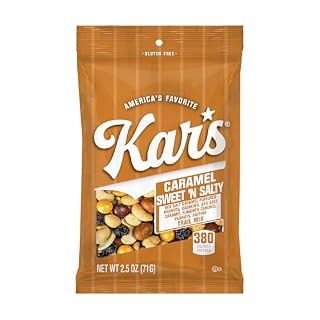 Kar’s Nuts Caramel Sweet ‘N Salty Trail Mix, 2.5 oz Grab & Go Bags, Individual Snack Packs (Pack of 42), Gluten-Free Trail Mix Snacks