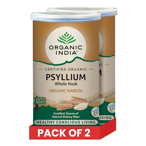 Image of Organic India Psyllium Whole Husk || Isabgol || 100 grams (Pack Of 2)