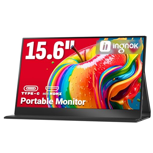 Ingnok 15.6 Portable Monitor USB C Second Screen for Laptop 1080P