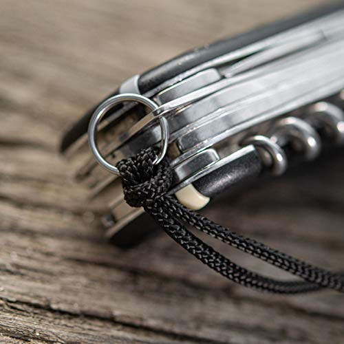 M-Tac Skull Knife Lanyards With Beads - Paracord Lanyard - Tactical Lanyard For Knife – Helix (Grey) #TOP4