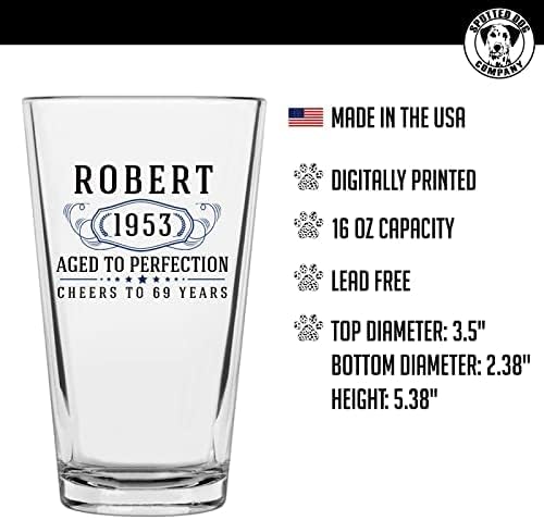 Miniatura 2 de Vaso de cerveza impreso personalizado de 16 onzas – Regalos personalizados para hombres y mujeres, hermano, mamá, papá, taza para beber con nombre