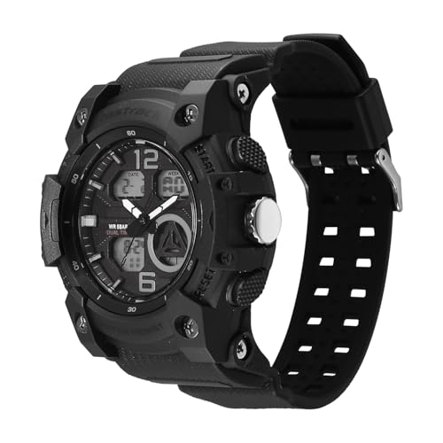 Image of Fastrack StreetStyle 6.0 with Analog Digital Black Dial Black Polyether Strap Watch for Men - 38133PP01W