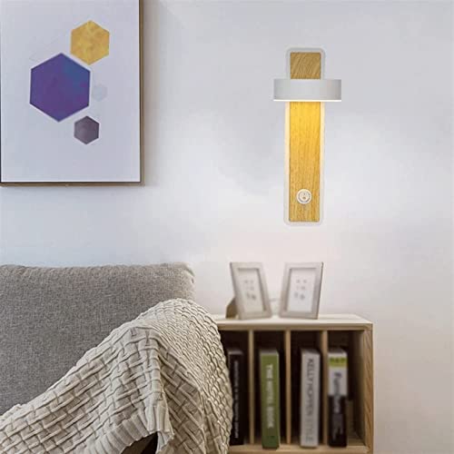Luz lectura cabecera para evitar fatiga ocular con aplique LED de madera 6