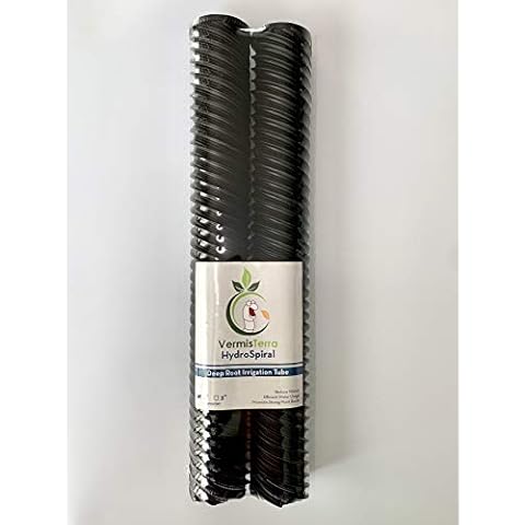 VermisTerra HydroSpiral Tubes - Pair, 18" Length, 2" Diameter with 1 GPH emitter - Deep Root Irrigation, Tree Watering, Aeration and Feeding - Save Water, Improve Compacted Clay Soils Cover