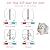goTeamghjkl Cat Door Flap (Outer Size 7.5" x 7.8"), 4 Way Locking Medium Cat Door for Interior Exterior Doors, Weatherproof Pet Door for Cats Doggie Kitty and Kittens with Circumference < 15.75"