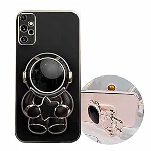 HOOl Star Astronaut Case Kickstand Cover voor Samsung Galaxy S22 Plus, Plating Spaceman Beschermende Slanke Zachte Flexibele TPU Bumper met Stand Functie