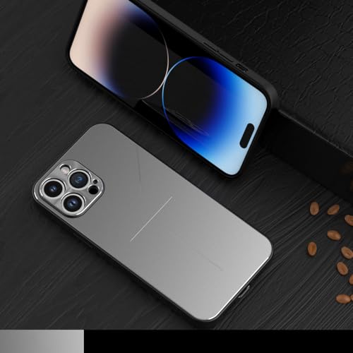 Coque iPhone 14 anti-rayures objectif photo étui silicone cadre argent