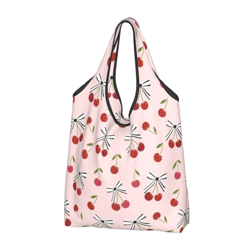 Sacs d'épicerie réutilisables VOSERY noir lot de 2 avec élégant nœud papillon motif baies