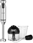 Cuisinart SmartStick Hand Blender, 2-Speed, 300W, includes Chopper Attachment, Whisk Attachment and Measuring Beaker, Silver (CSB-85C)