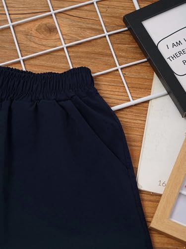 Kids Boys Lightweight Cargo Shorts Summer Elastic Waist Quick Dry Athletic Outdoor Hiking Shorts with Pockets 6