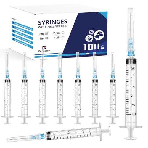 Image of 100Pack 3ml/cc with 23 G Safety Luer-Slip Individually Wrapped