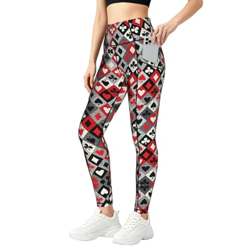 Leggings de compresión a cuadros para mujer con ajuste moldeador