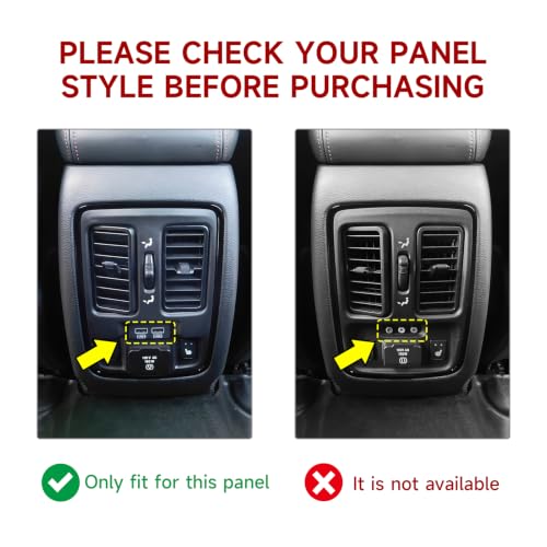Image of Car Rear A /C Air Outlet Vent Decals for 2011-2024 Dodge Durango Accessories Carbon Fiber Stickers