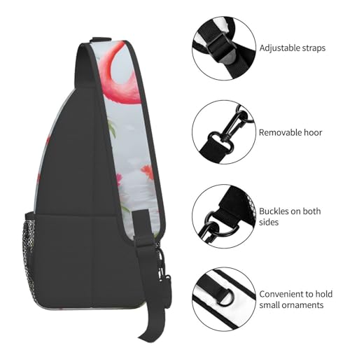 Bolso bandolera cruzado para hombre y mujer color negro miniatura 5