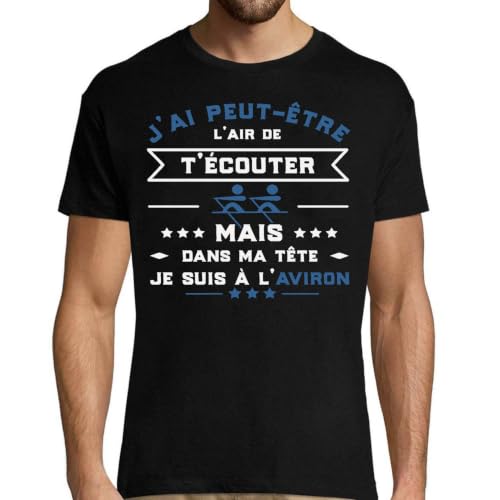T-shirt homme aviron imprimé en France vêtement humoristique pour homme
