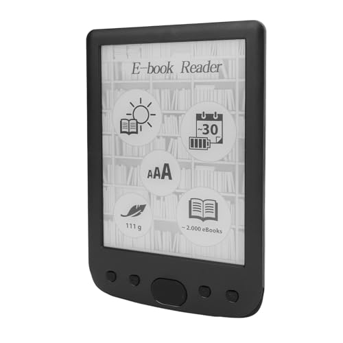 8GB Ebook Reader, 6 inch eInk Screen Book Reader, 2500mAh Battery, Portable Electric Book Reader for Kids Adults