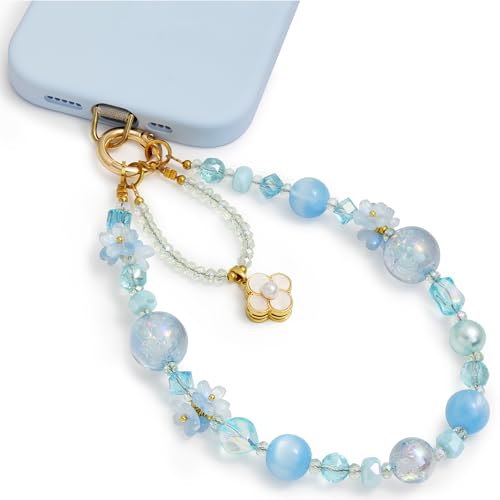 Posadina Phone Charm for Women, Anti-Theft Phone Wrist Strap, Hands-Free & Detachable Cellphone Lanyard Chain with Tether Tab