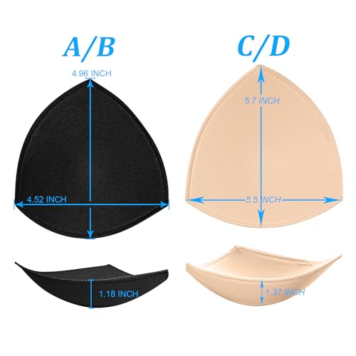 URSMART Bra Pads Inserts, Bra Cups Inserts,Removable Breathable Push up Bra Inserts for Sports Bra or Bikini Tops2