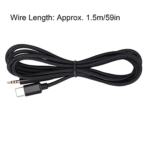 Upgraded Type C to 2.5mm Headphone Cable, 1.5m, 4x20 Core OFC Braided Audio Cable, 24K Gold Plugs, Black - Image 3