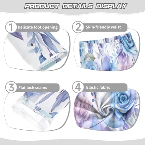Bolaz Toddler Girls Leggings Printed Yoga Pants Leggings Dreamcatcher Blue Rose for Kids3