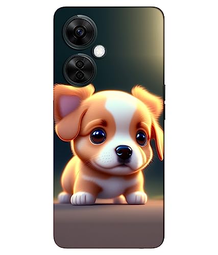 Image of ''Cute Puppy-Dog''' Printed Hard Mobile Back Cover & Case for OnePlus Nord CE 3 Lite 5G, Designer | Protective & Premium Cover & Case