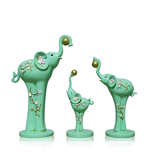 Statue éléphant déco créative en résine mignonnes figurines famille couple - 2