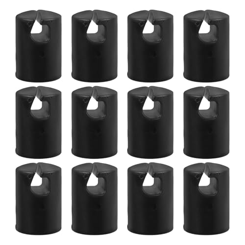 GARVALON 12 Tapas Protectoras de Plástico Negro para Postes de Trampolín 126' Accesorio Resistente Intemperie para Seguridad y Mantenimiento Fácil Camas Elásticas al Aire Libre