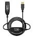 deleyCON 15m Aktives USB 3.0 Kabel 2x Signalverstärker mit Netzteil
