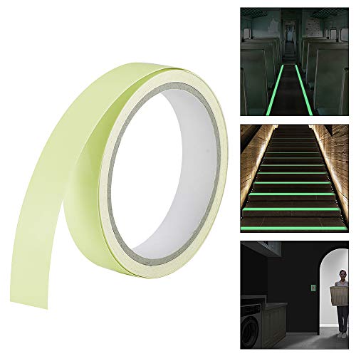Preisvergleich Produktbild Lichtwarnendes Anti-Rutsch-Klebeband,ABEDOE Selbstklebender leuchtender Aufkleber Abnehmbares reflektierendes Klebeband Fluoreszierendes Dunkles auffälliges Markierungsband (2CM×5M, Leuchtendes Grün)