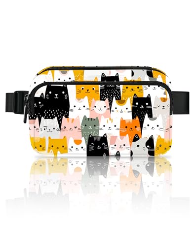Image of Cat Fanny Pack for Women Belt Bag Fashion Everywhere Waist Pouch Lightweight Crossbody Bags with Adjustable Strap
