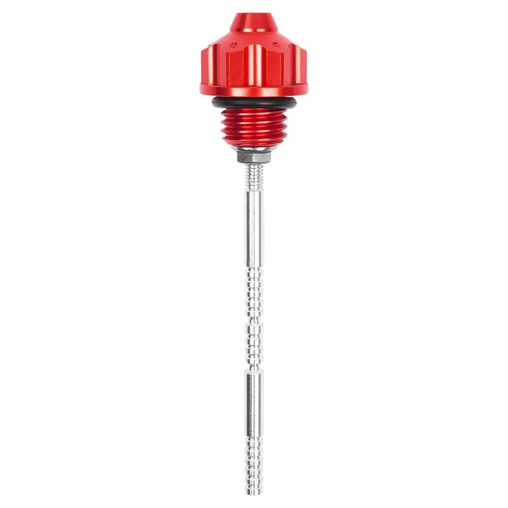 Moto Indicatore di Livello Olio Asta di Livello Antifurto Tappo del Serbatoio 'olio Motore Compatibile con i Modelli di Scooter PCX125 PCX150 PCX160(Red)
