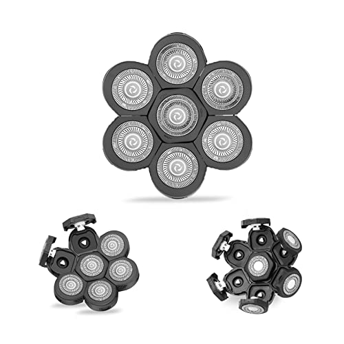 Uptard 7D Blade Replacement Heads, Shaver Replacement Blades, Head Shavers For Bald Men, Shaver Head Replacement, Stainless Steel Rotary Blades For Electric Head Razor #TOP6