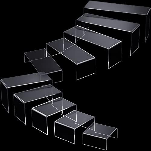 Amazon.com: Tuanse 10 Pieces Clear Acrylic Display Risers Multi Size ...