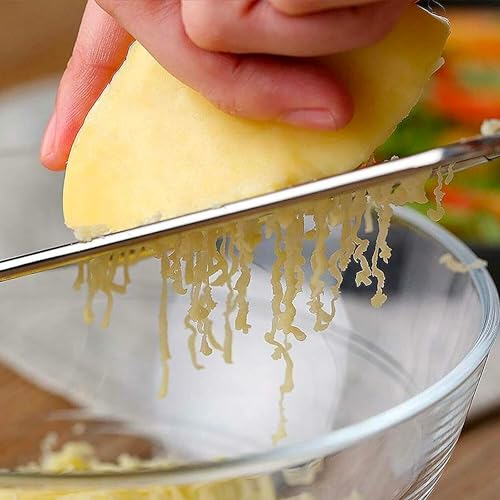 Generic Stainless Steel Fine Grater with Handle - Cheese, Garlic, Ginger Grater - Silver, 6cm x 6cm x 6cm, 55g - Image 2
