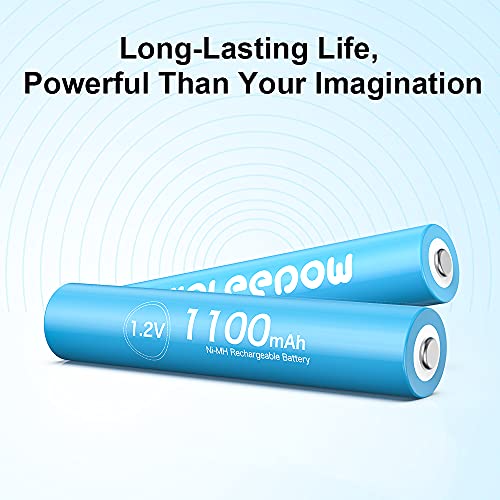 Deleepow 8 Aaa Nimh Rechargeable Batteries 1100Mah - 1.2V High Capacity 1200 Cycles Precharged Triple A Battery With Lcd Display Rechargeable Aa And Aaa Battery Charger #TOP3