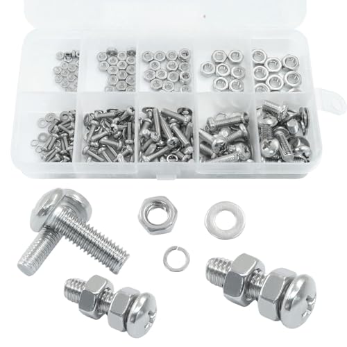 Kit vis écrous et rondelles M2 à M3 de 320 pièces anti desserrage pour un assemblage stable