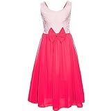 zapatos para vestido fucsia niña Vestido de verano GILLSONZ PK-IT91 - Vestido de verano para niña, fucsia (rosa), 110 cm-116 cm