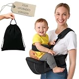 Baby Carrier with Hip Seat (Upgraded Version) – Adjustable Waistband, Safety Harness & Storage Pockets – Detachable Shoulder Strap – Foldable Design for Newborns & Toddlers