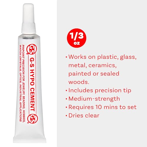 Image of Stretch Magic Bead & Jewelry Cord - Strong & Stretchy, Easy to Knot - Clear Color - 1mm Diameter - 100-meter (328 ft) Spool - Elastic String for Making Beaded Jewelry - Bonus Hypo Cement Glue