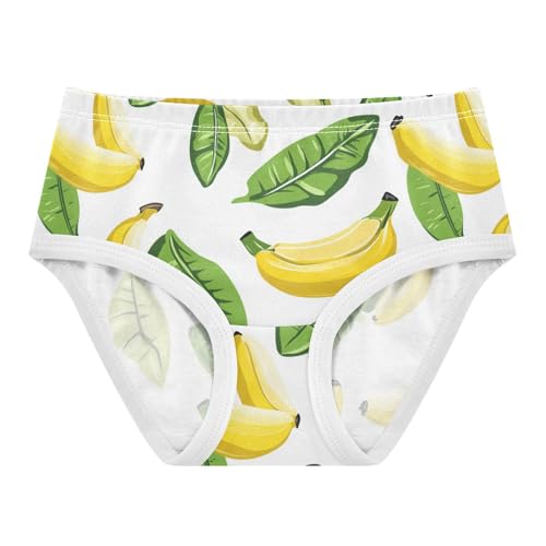 Wusikd Bananas Leaves Girls' Underwear Cotton Girls Briefs Soft Toddler Underwear 2T