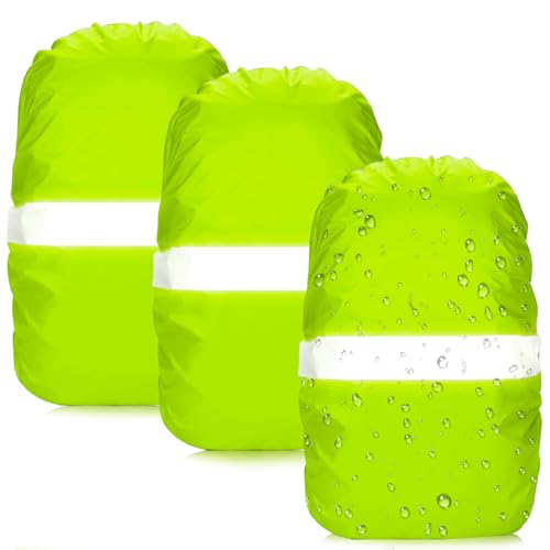 YIUWOD 3 StüCk RegenhüLle Rucksack - Schulranzen Regenschutz - Waterproof Backpack Cover - Geeignet FüR Camping-WanderrucksäCke, ReiserucksäCke Und RucksäCke