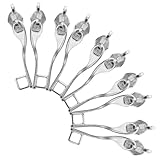 Garneck Tiradores de Cremallera de Metal Doble Capa para Equipaje, 5 Pares Orificio de Bloqueo Único, Color Plata Vintage, Repuestos Resistentes para Reparación en Mochilas y Maletas