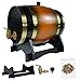 1.5L Whiskey Barrel Dispenser Oak Aging Barrels Home Whiskey Barrel Decanter for Wine, Spirits, Beer, and Liquor (Brown)