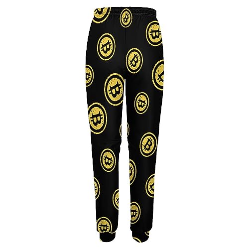 Bitcoin Logo Women's Pant Print Sweatpants Joggers Pants Sports Casual Trouser with Pockets - Image 6
