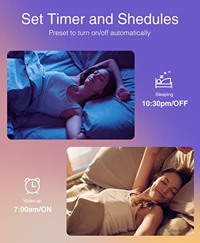 Wb4 Smart Light Bulbs, A19 Dimmable Color Changing Led Bulb Works With Alexa Echo, 75W Equivalent, E26 Base, Rgb 2700K Warm White, 800 Lumens, App Control, No Hub Required, 2.4Ghz Wifi Only, 4 Pack #TOP4